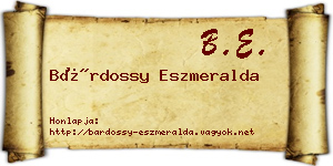 Bárdossy Eszmeralda névjegykártya